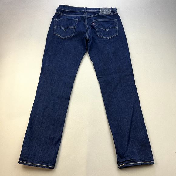 Levis 511 Jeans Mens 34x32 Blue Denim Slim Fit Straight Leg Dark Stone Wash - Picture 1 of 13